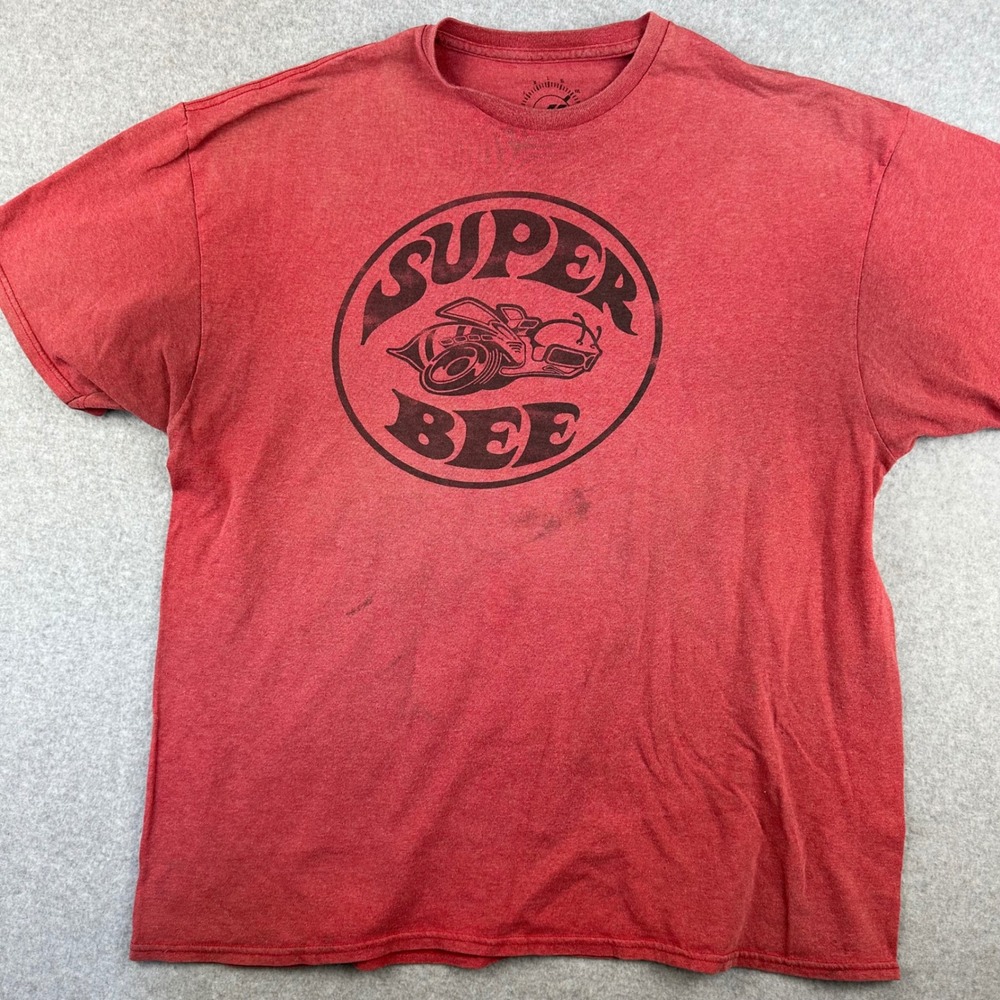 Dodge Super‎ Bee Graphic T-Shirt Mens XXL Red Heathered Short Sleeve Mopar Tee